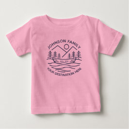 Custom Family Lake Camping Vacacation Group Matchi Baby T-shirt