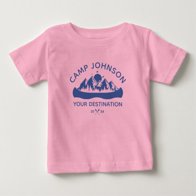 Custom Family Lake Camping Vacacation Group Matchi Baby T-shirt (Vorderseite)