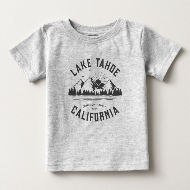 Custom Family Lake Camping Vacacation Group Matchi Baby T-shirt (Vorderseite)