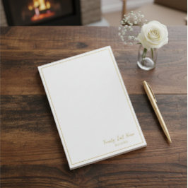 Custom Family Last Name Gold Border Notes Post-it Klebezettel