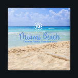 Custom Family Miami Beach Weihnachten Magnet<br><div class="desc">Niedliches personalisierbares Miami Trip Souvenir. Anpassung: Change Caption und Jahr,  um es einzigartig zu machen.</div>