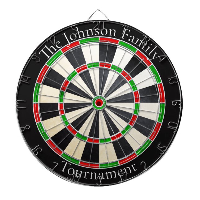 Custom Family Name Dartboard Dartscheibe (vorne)