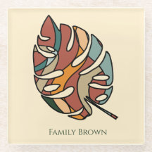 Custom Family Name Leaf Serene Savanna