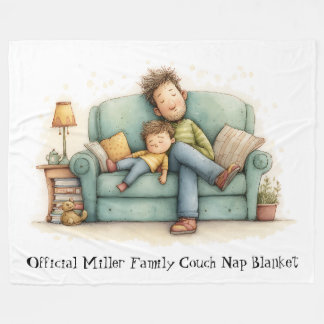 Custom Family Name Nap Blanket Fleecedecke