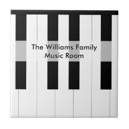 Custom Family Name Piano Keys Music Room Fliese