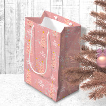 Custom Family Name Pink Weihnachtsbaumen Moderne