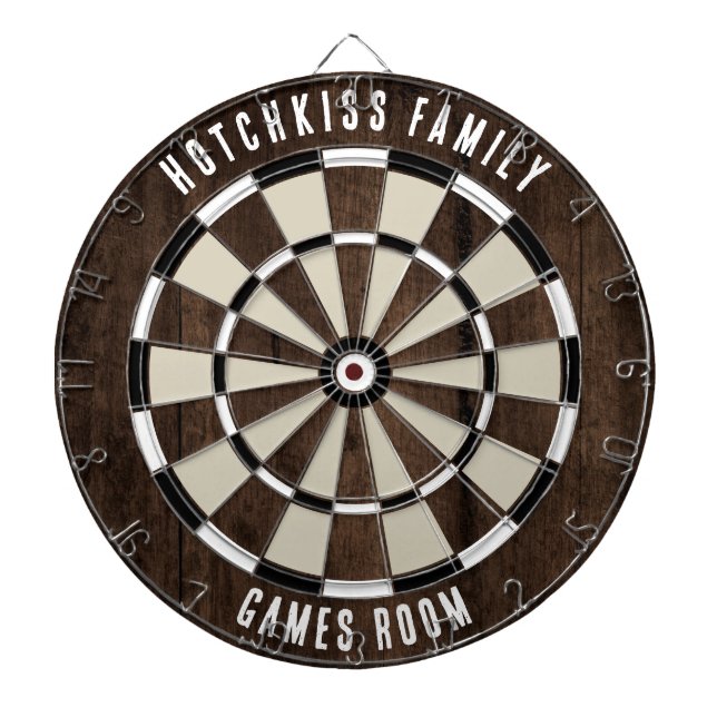 Custom Family Name Unique Dartscheibe (vorne)