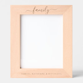 Custom Family Name Wood Geätzte Rahmen