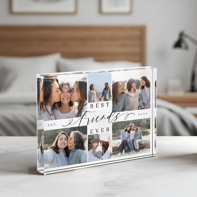 Custom Family Photo Collage Gift Best Friends Ever Fotoblock (Custom Family Photo Collage Gift Best Friends Ever)