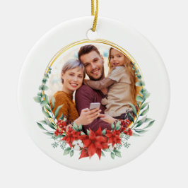 Custom Family Photo Holly Holly  Keramik Ornament