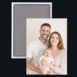 Custom Family Photo Personalised Magnet<br><div class="desc">Create your own custom photo magnet. Simply replace the both sample images with your favorite photos to create a beautiful keepsake of babies, family, grandparents or pets.</div>