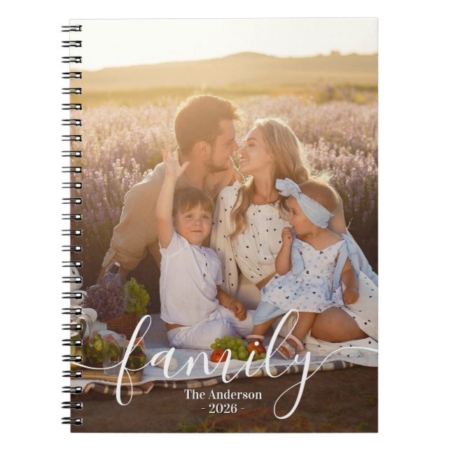 Custom Family Photo – Personalized Last Name  Notizblock (Vorderseite)