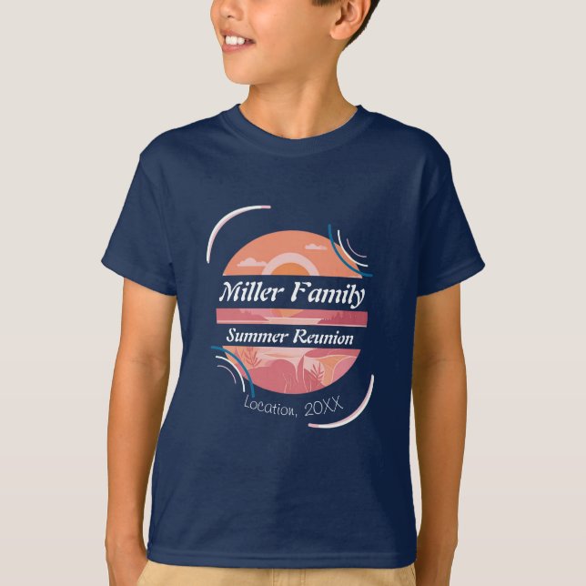 Custom Family Reunion Lake T-Shirt (Vorderseite)