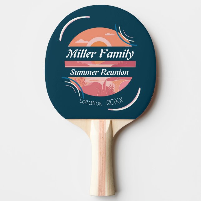 Custom Family Reunion Lake Tischtennis Schläger (Vorderseite)