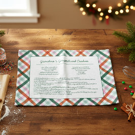 Custom Family Rezept Weihnachten Geschirrtuch
