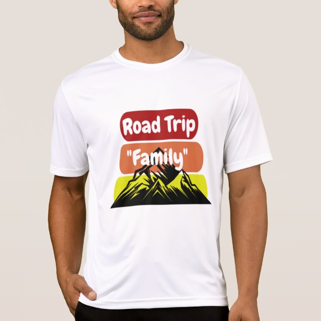 Custom Family Road Trip Mountain Sunset T- T-Shirt (Vorderseite)
