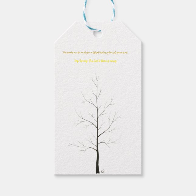 Custom Family Tree: Elegant Minimalist Art Geschenkanhänger (Vorderseite)