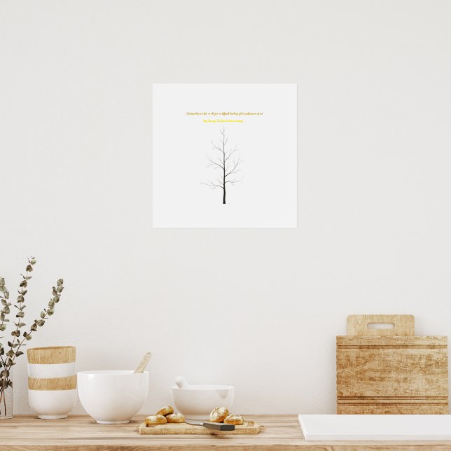 Custom Family Tree: Elegant Minimalist Art Poster (Küche)
