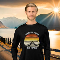 Custom Family Trip Mountain Sunset Long Sleeve
