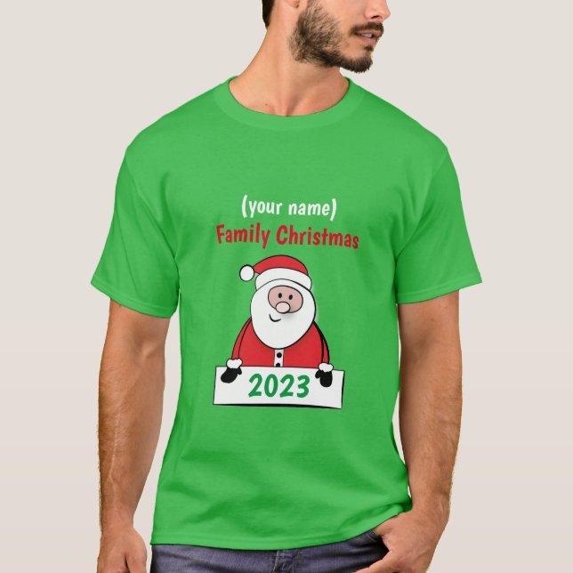 Custom Family Weihnachten T-Shirt (Vorderseite)