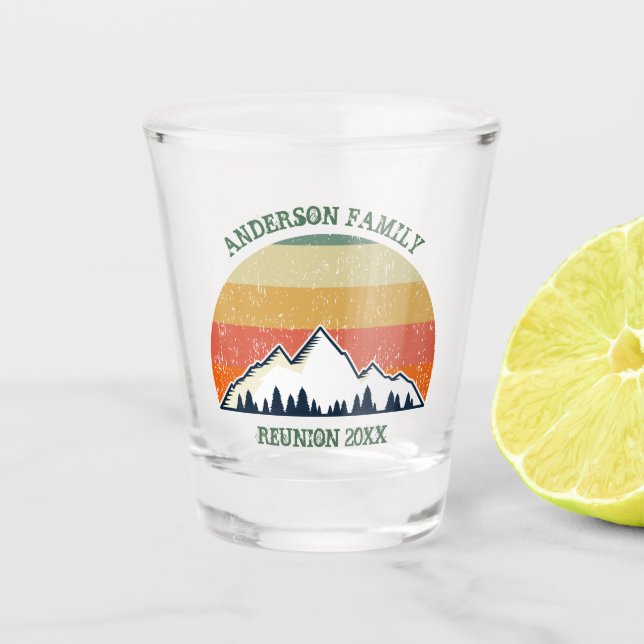 Custom Family Wiedersehen Beautiful Nature Sunset Schnapsglas (Vorderseite)