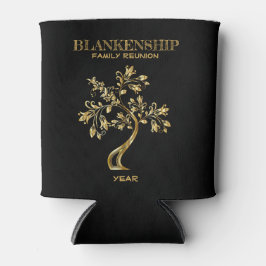 Custom Family Wiedersehen Black Gold Tree Art Dosenkühler
