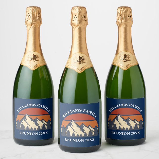 Custom Family Wiedersehen Party Blue Mountain Suns (Flaschen)