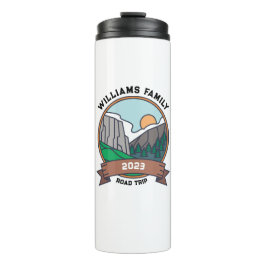 Custom Family Wiedersehen Road Trip Mountain Thermosbecher