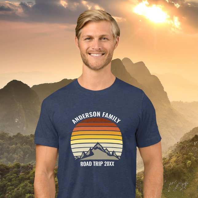 Custom Family Wiedersehen Sunset Mountain Road Tri Tri-Blend Shirt (Von Creator hochgeladen)