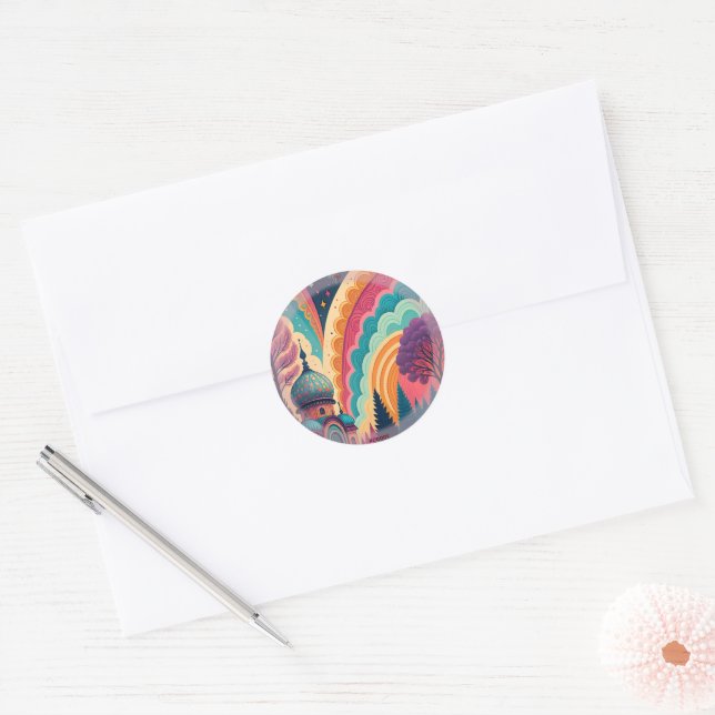 Custom Fantasy Dome Art Sticker (Umschlag)