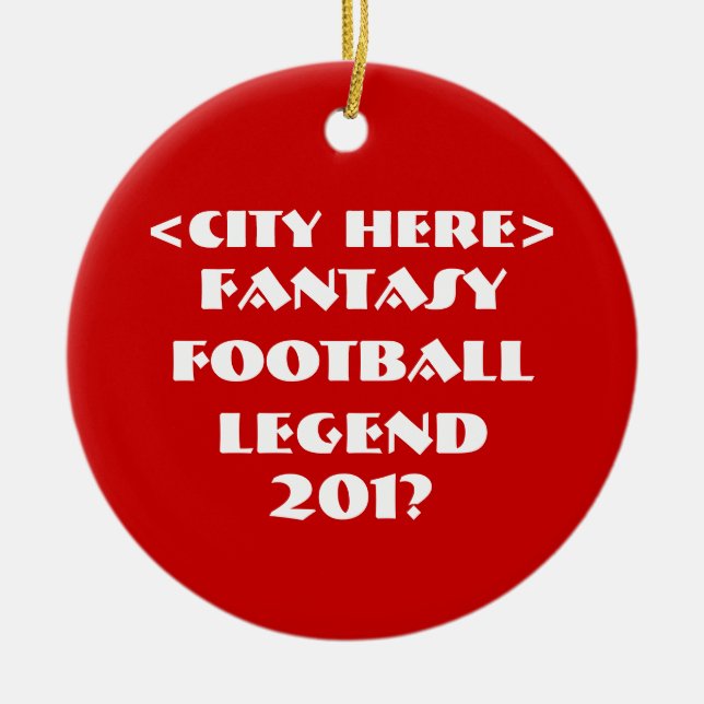 Custom Fantasy Football Keramikornament (Vorne)