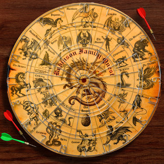 Custom Fantasy Vintag Familienwappen Gift Dartscheibe