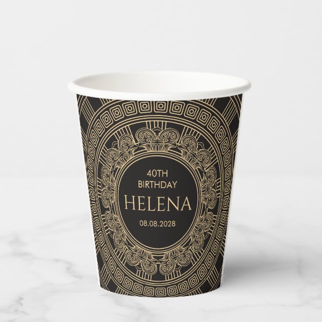 CUSTOM FARBEN elegant griechisch oder römisch Gebu Pappbecher (Vorderseite)