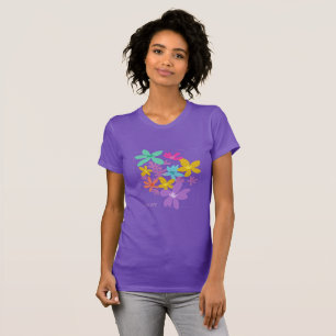 Custom farbenfroh modern floral hübsch feminin T-Shirt