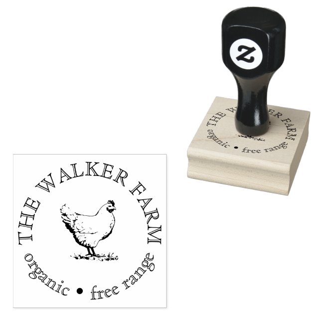 Custom Farm Business Promotional Logo  Gummistempel (Stempel)