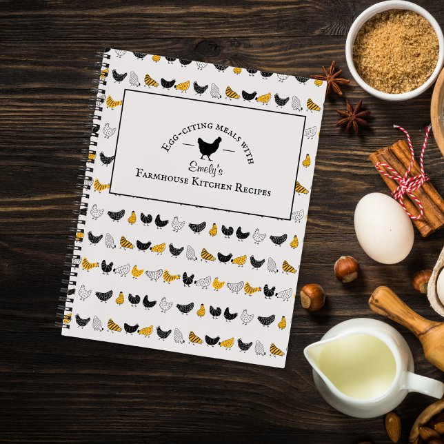 Custom Farmhouse Kitchen Chicken Recipe Notizbuch (farmhouse recipes notebook)