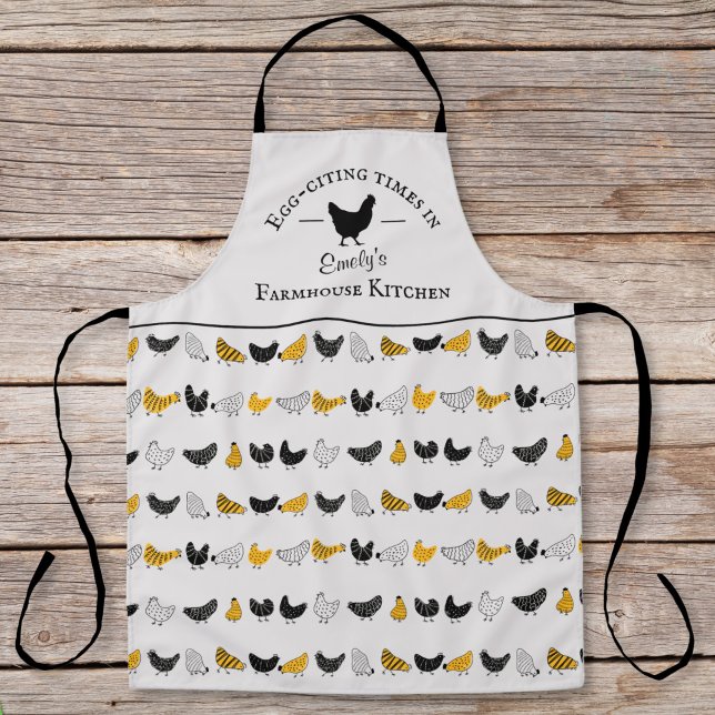Custom Farmhouse Küche Hühnermuster Schürze (farmhouse apron with chicken pattern)