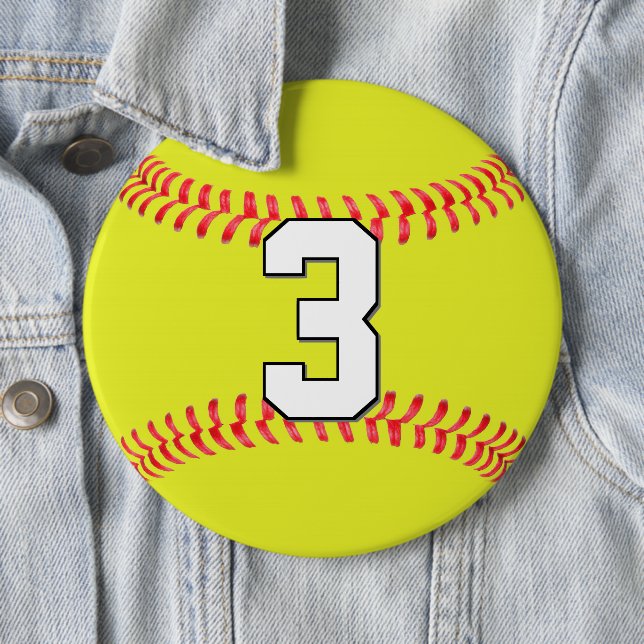 Custom Fastpech Softball Player Jersey Nummer Button (Beispiel)
