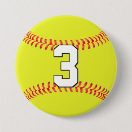 Custom Fastpech Softball Player Jersey Nummer Button