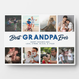 Custom Father's Day Photo Collage Best Grandpa Fotoplatte