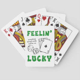 Custom Feelin' Lucky Positive Affirmation & Aces Spielkarten