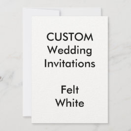 Custom FELT WHITE Wedding Einladungen 5"x7"