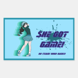 Custom Female Golf Player Sticker