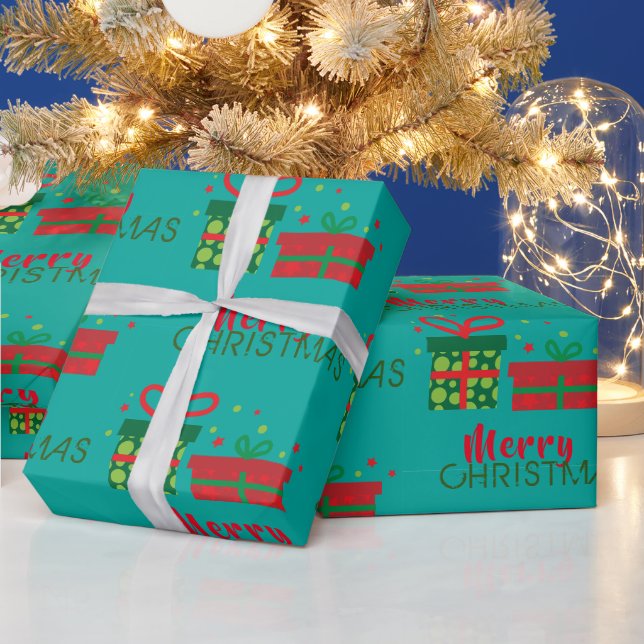 Custom Festivals Feiertag Frohe Weihnachten Gesche Geschenkpapier (Feiertage)