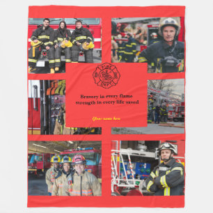 Custom Fire Dept Retirement Geschenke Blanket Feue Fleecedecke