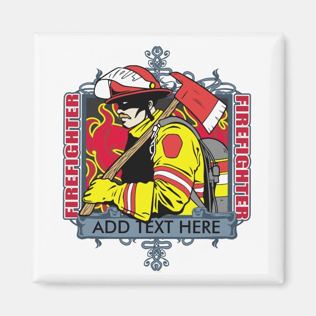 Custom Firefighter Magnet (Vorne)