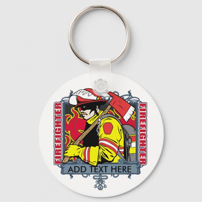 Custom Firefighter Schlüsselanhänger (Vorderseite)