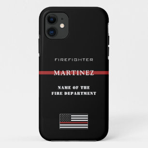 Custom Firefighter Thin Red Line Fire Department Case-Mate iPhone Hülle