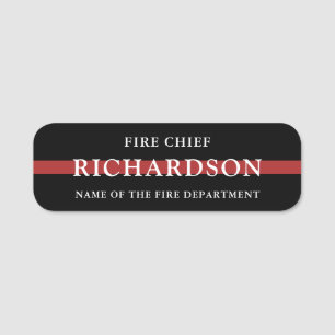 Custom Firefighter Thin Red Line Fire Department Namensschild