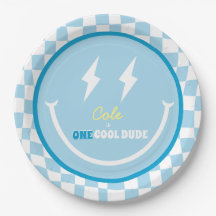 Custom First Birthday One Cool Typ Plate